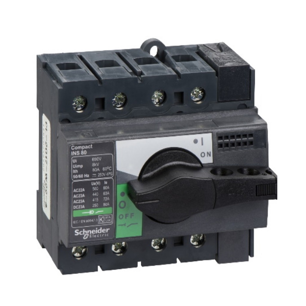 Schneider Compact INS80 4P lastschakelaar zwart