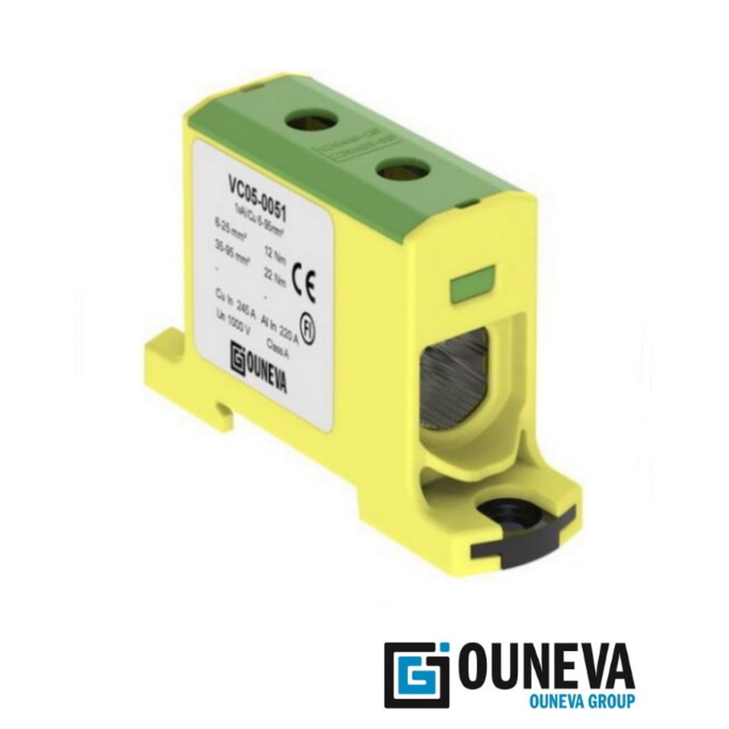 Aansluitklem 6 - 95mm² groen/geel