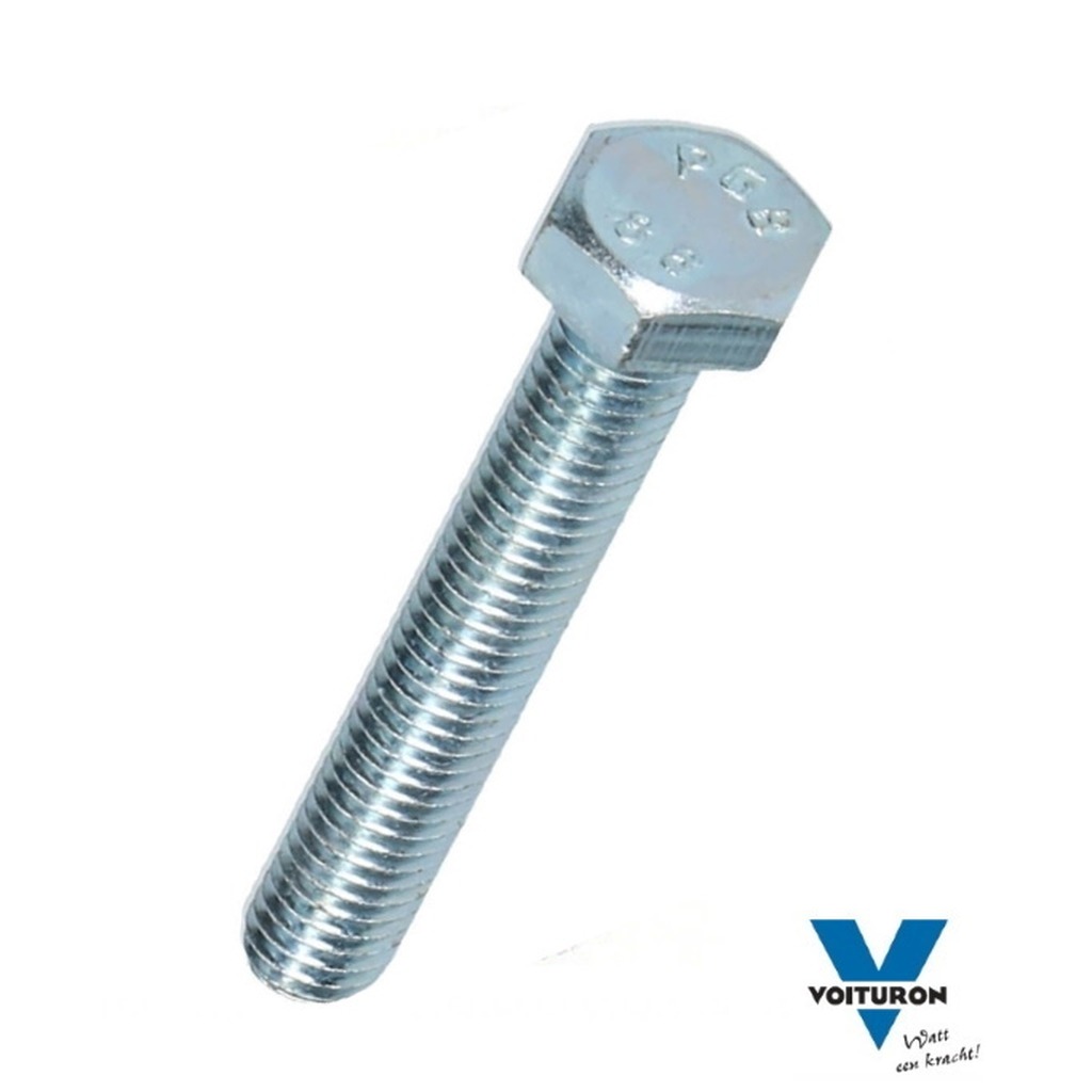 Zeskant bout M8 x 40 DIN 933 8.8 VI Therm. Verz.