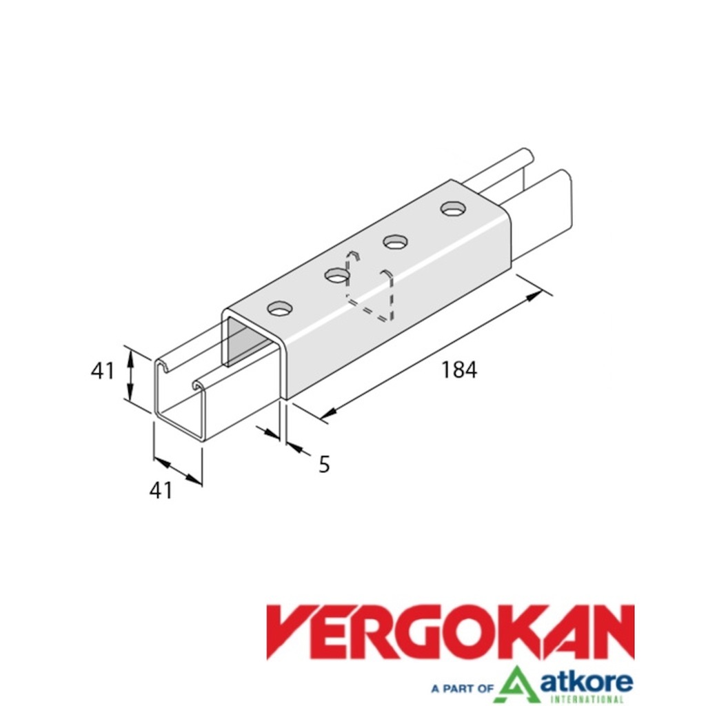 U184 Verbindingsstuk 4D14 h=46
