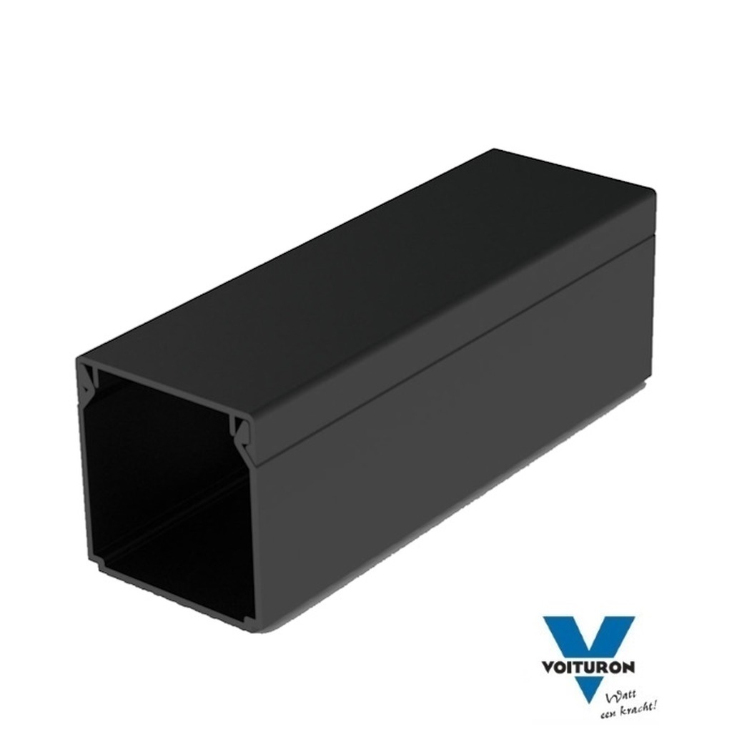 Bedradingskoker met deksel BxH= 40 x 40 zwart