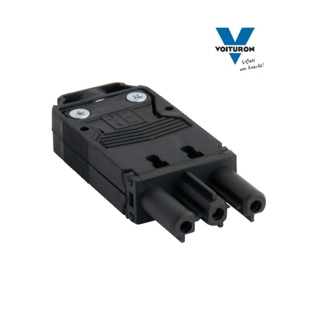 Lupa-con connector plat female zwart EPCOM/3