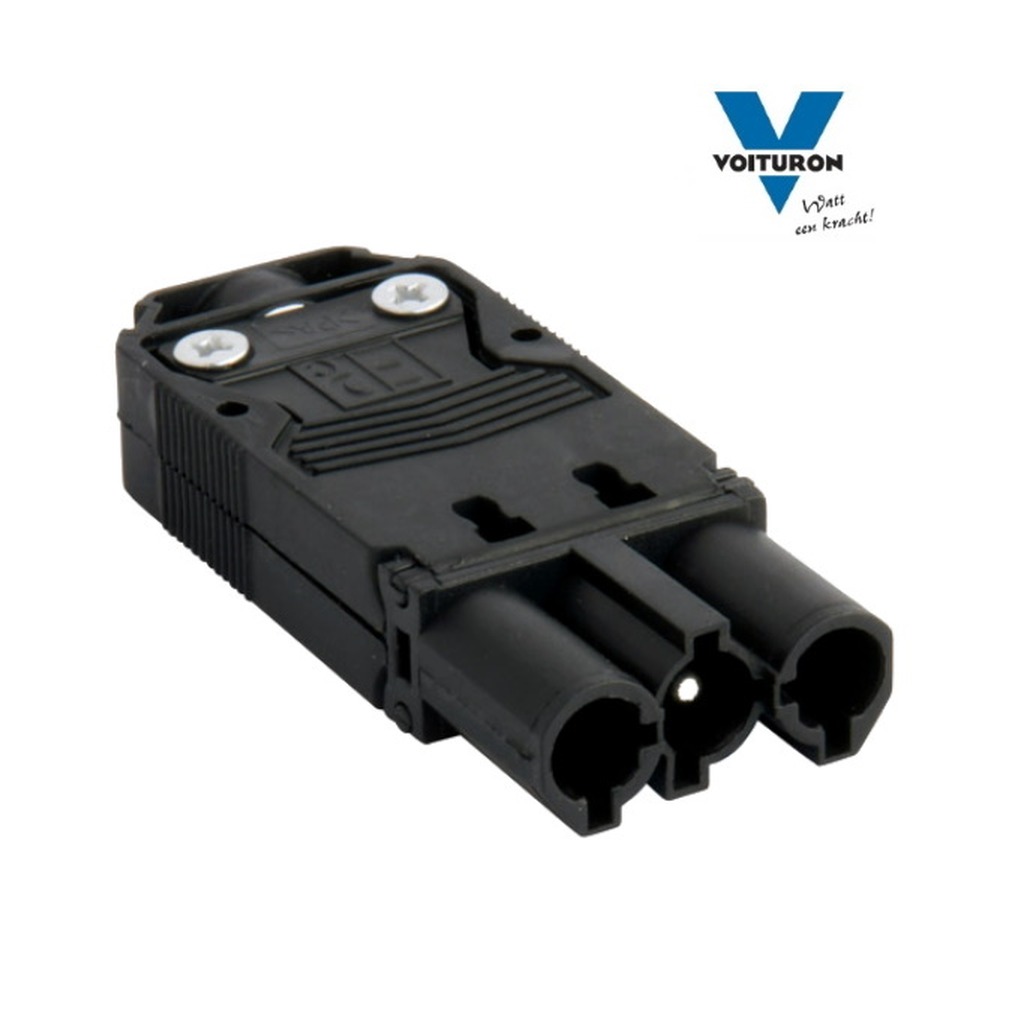 Lupa-con connector plat male zwart EPCOM/3