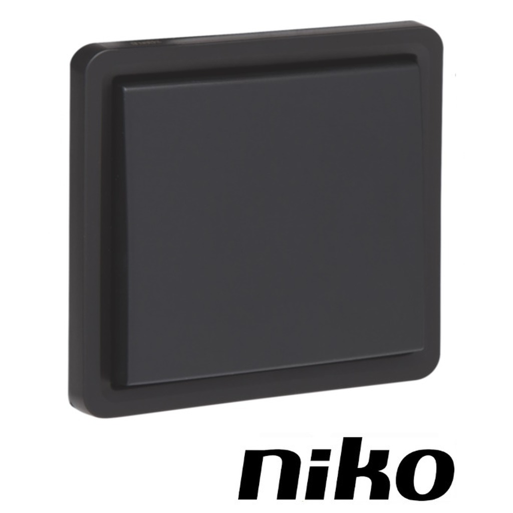 Niko Drukknop Wissel NO/NG puls Mat zwart RAL 9005