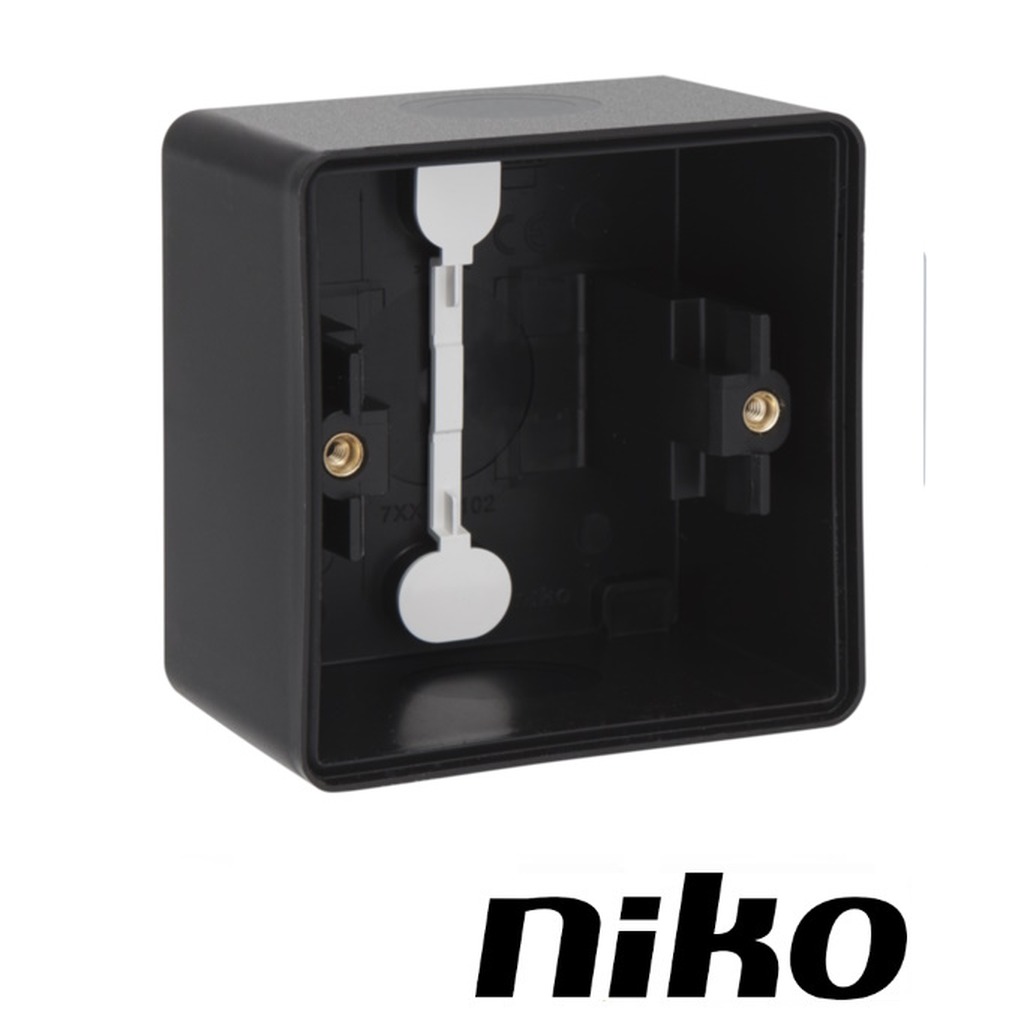 Niko Spuitwaterdicht opbouwdoos enkelvoudig ( IP55 ) zwart