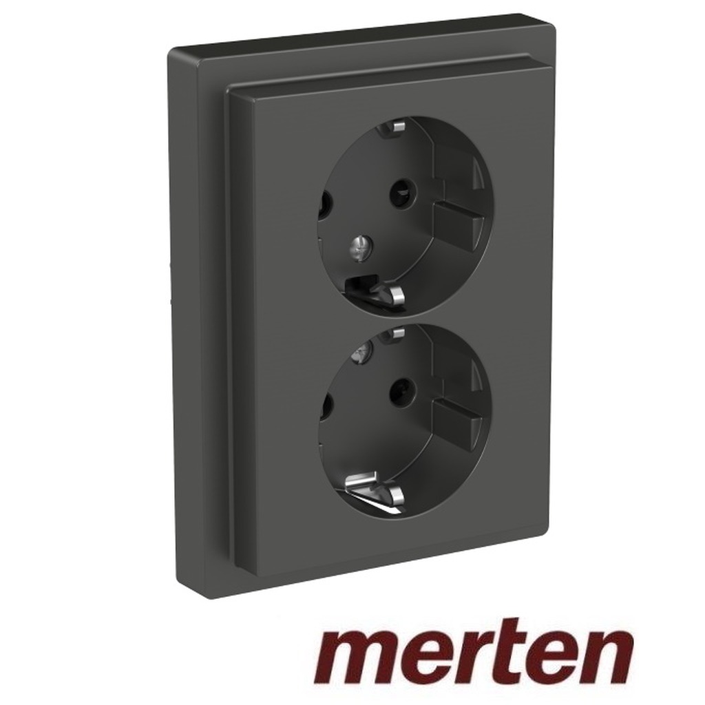 Merten D-LIFE dubbele Wcd RA KV Antraciet