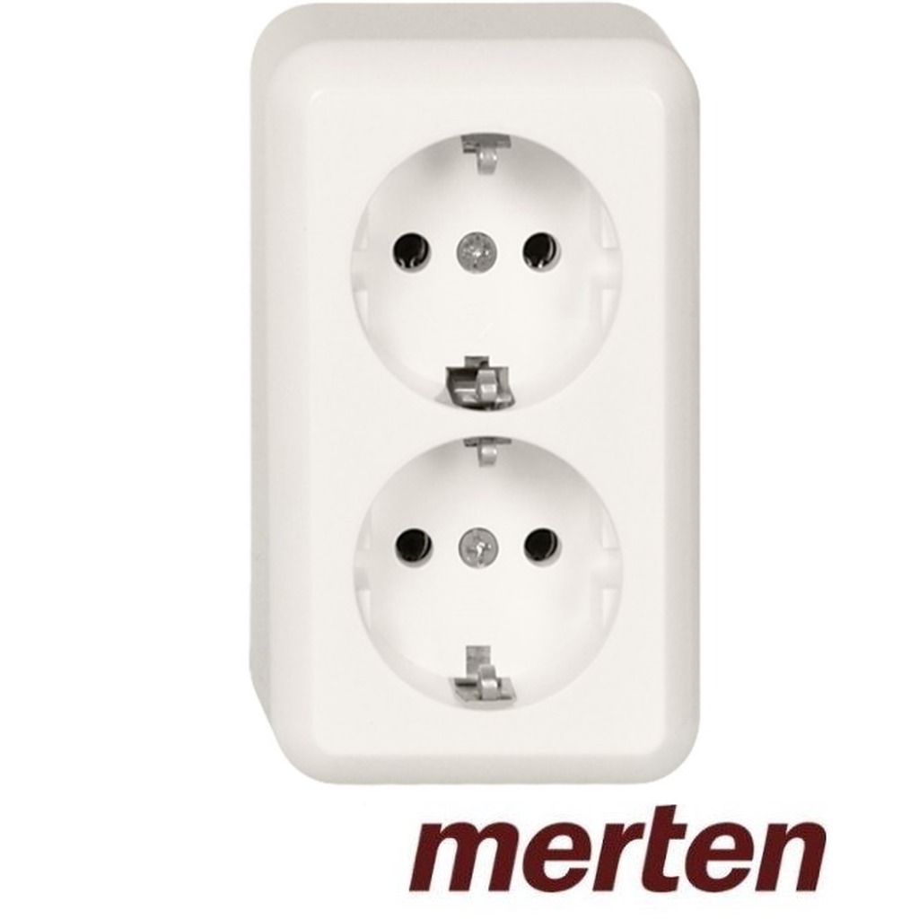 Merten Wcd 2V opbouw met RA verticaal Opb. Contura