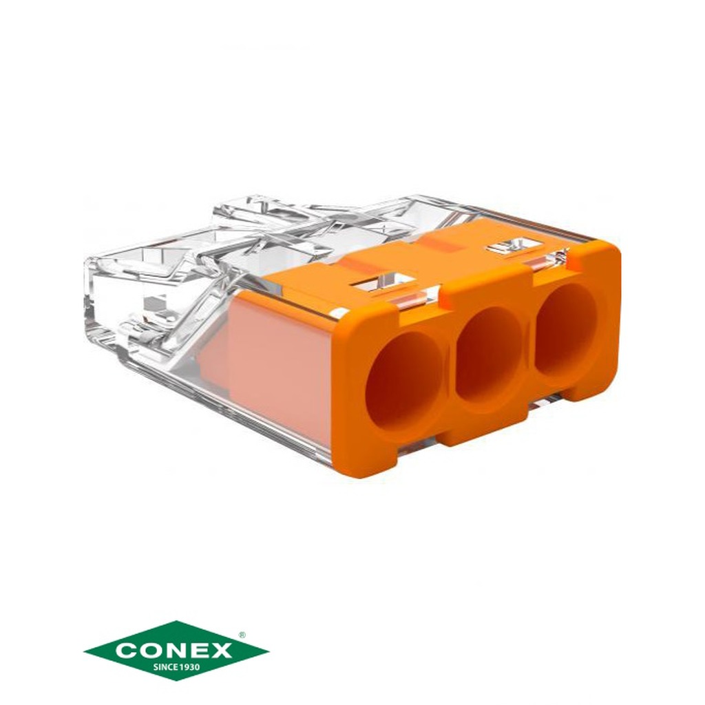 CONEX transparante steeklasklem 3P (massief 0