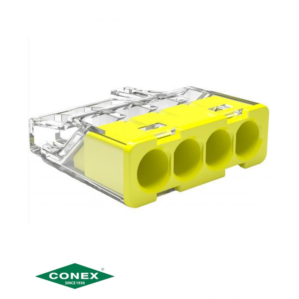 CONEX transparante steeklasklem 4P (massief 0