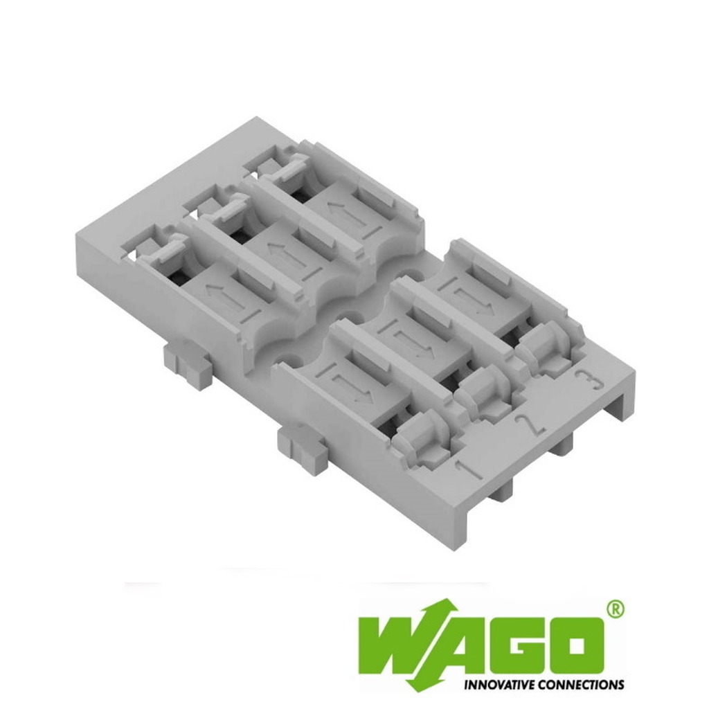 Wago bevestigingsadaptor 3-voudig voor doorvoerconnectoren…