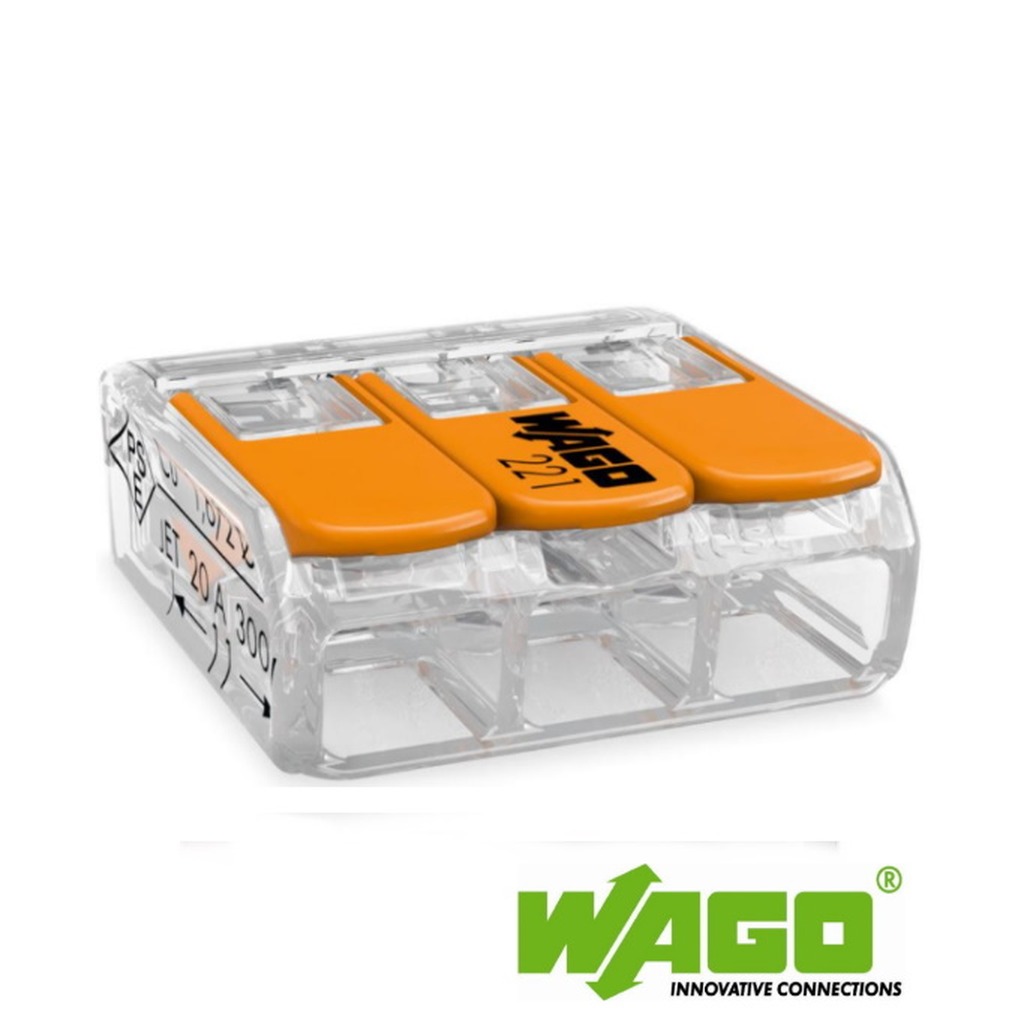 Wago 3V verbindings- / uni. klem COMPACT 4 mm²