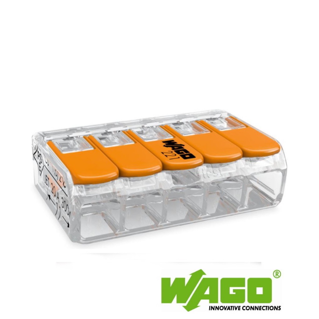 Wago 5V verbindings- / uni. klem COMPACT 4 mm²