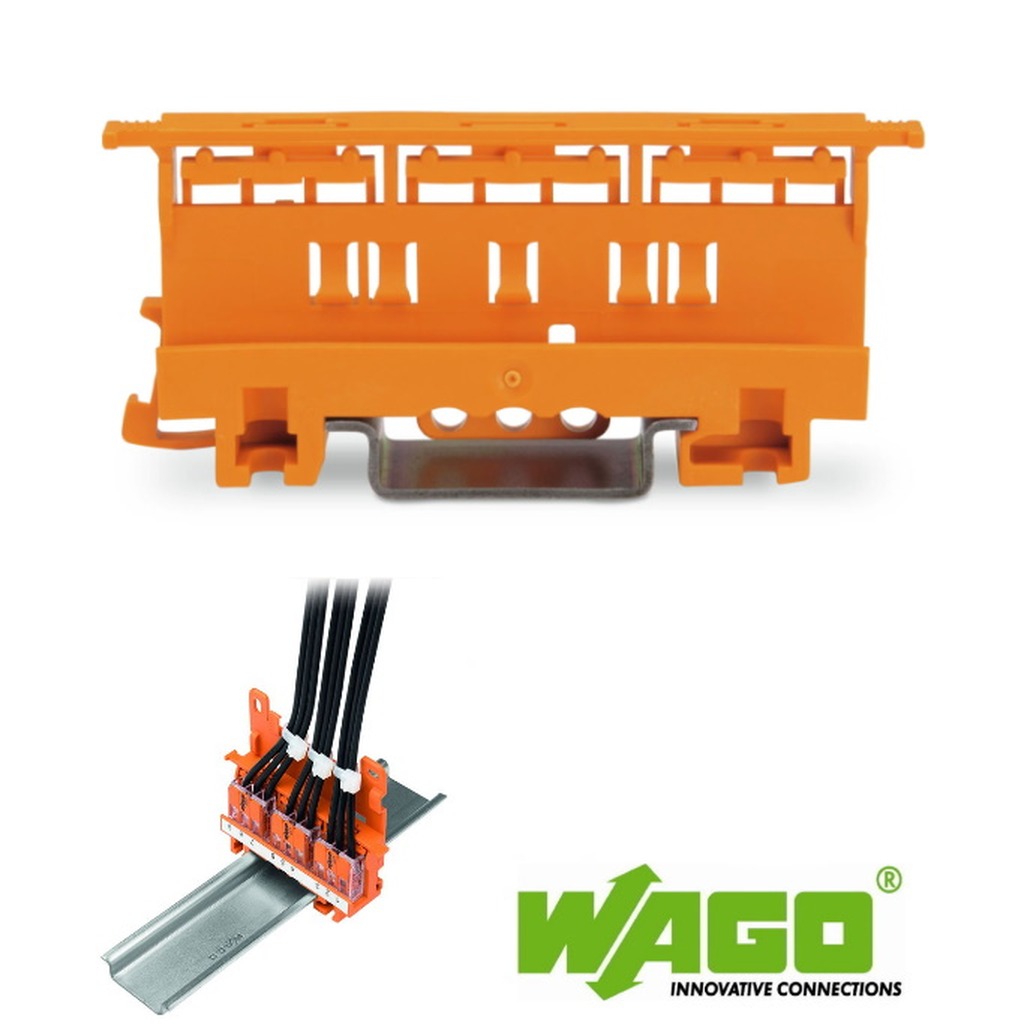 Wago bevestigingsadaptor Serie 221 - 4 mm² oranje