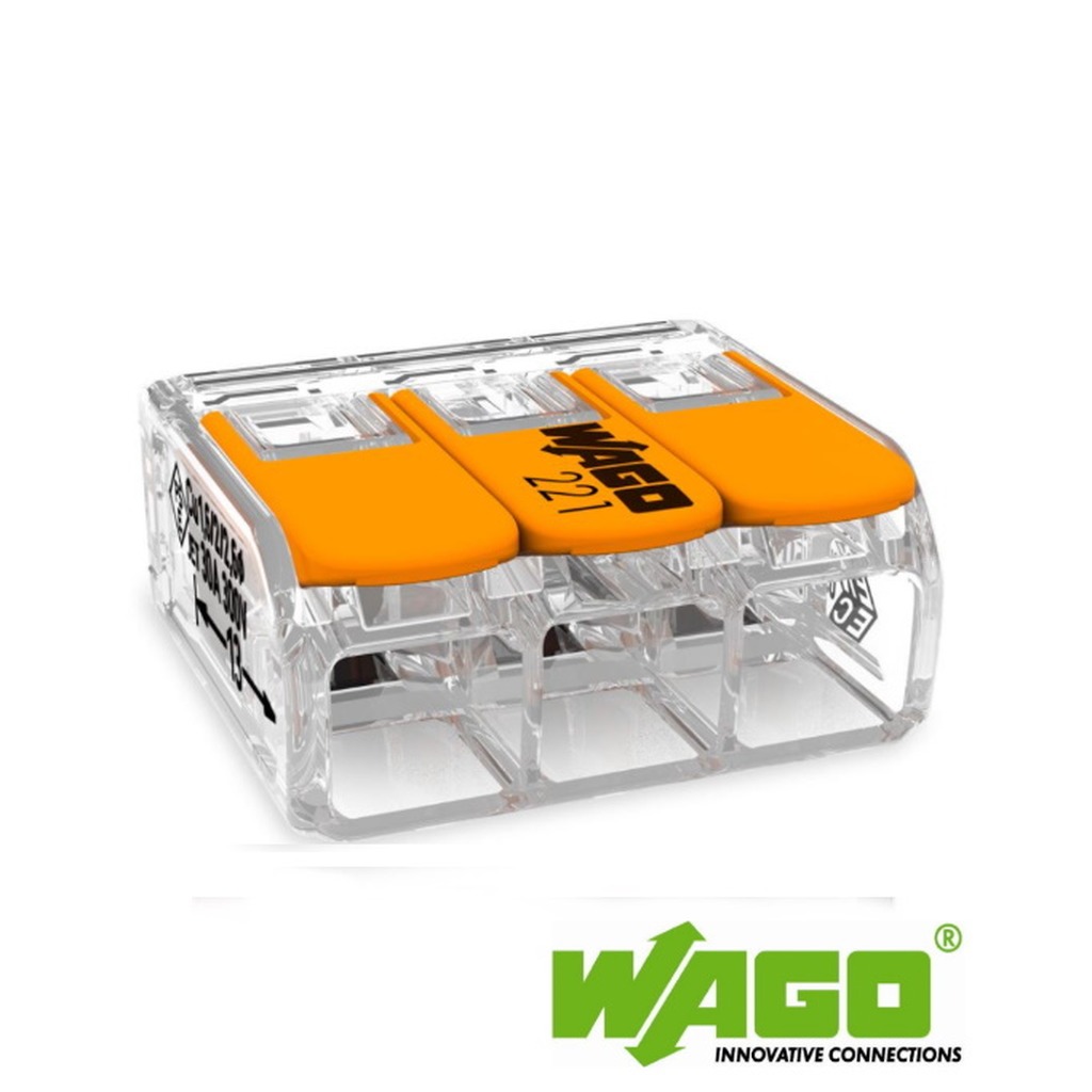 Wago 3V verbindings- / uni. klem COMPACT 6 mm²