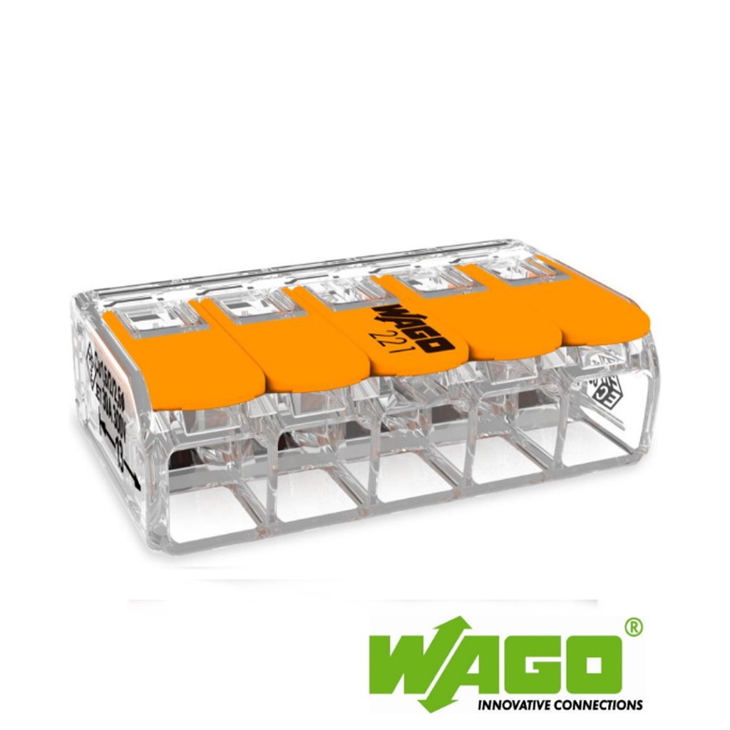 Wago 5V verbindings- / uni. klem COMPACT 6 mm²