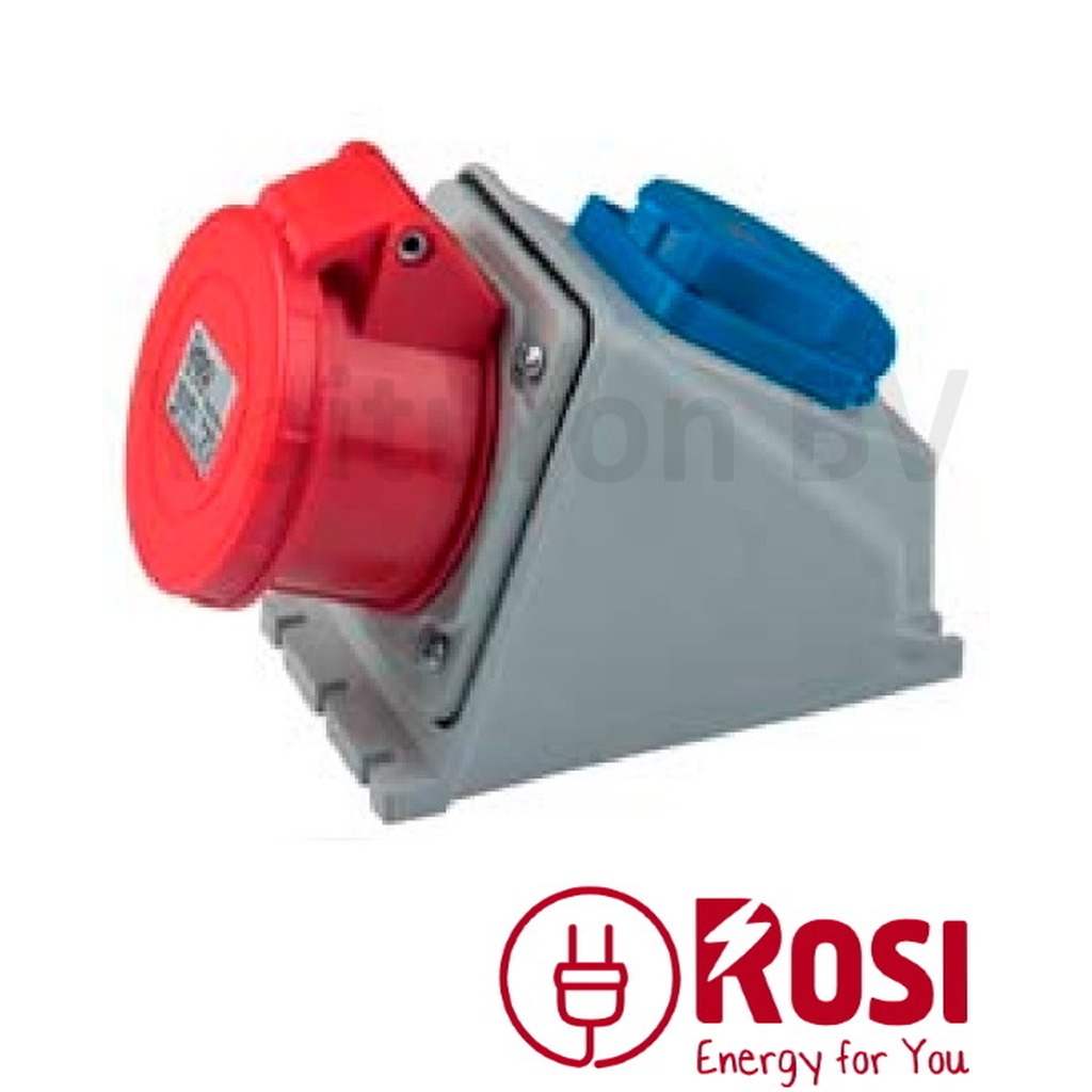 CEE Wandcontactdoos IP44 schuin 3P+N+T | Uitvoeringen