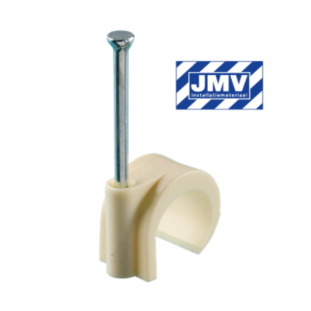 Spijkerclip 16 - 19 mm crème prijs per verp. 150 stuks