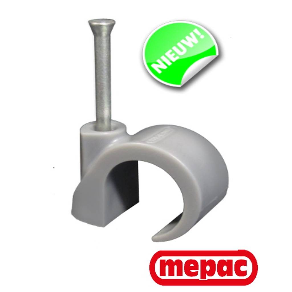 MEPAC spijkerclip 16/19mm grijs ( per 100 stuks )