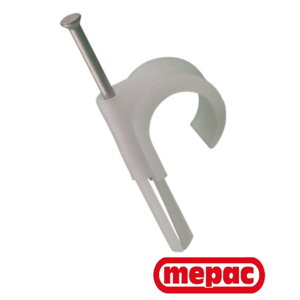 MEPAC plugclip nagel 16/19mm transparant ( per 100 stuks )