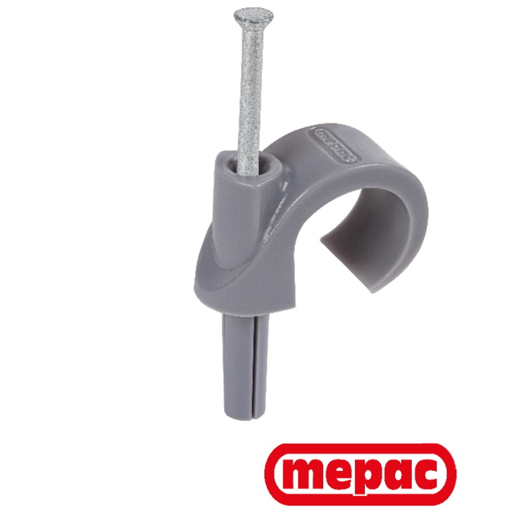 MEPAC plugclip nagel 16/19mm grijs ( per 100 stuks )