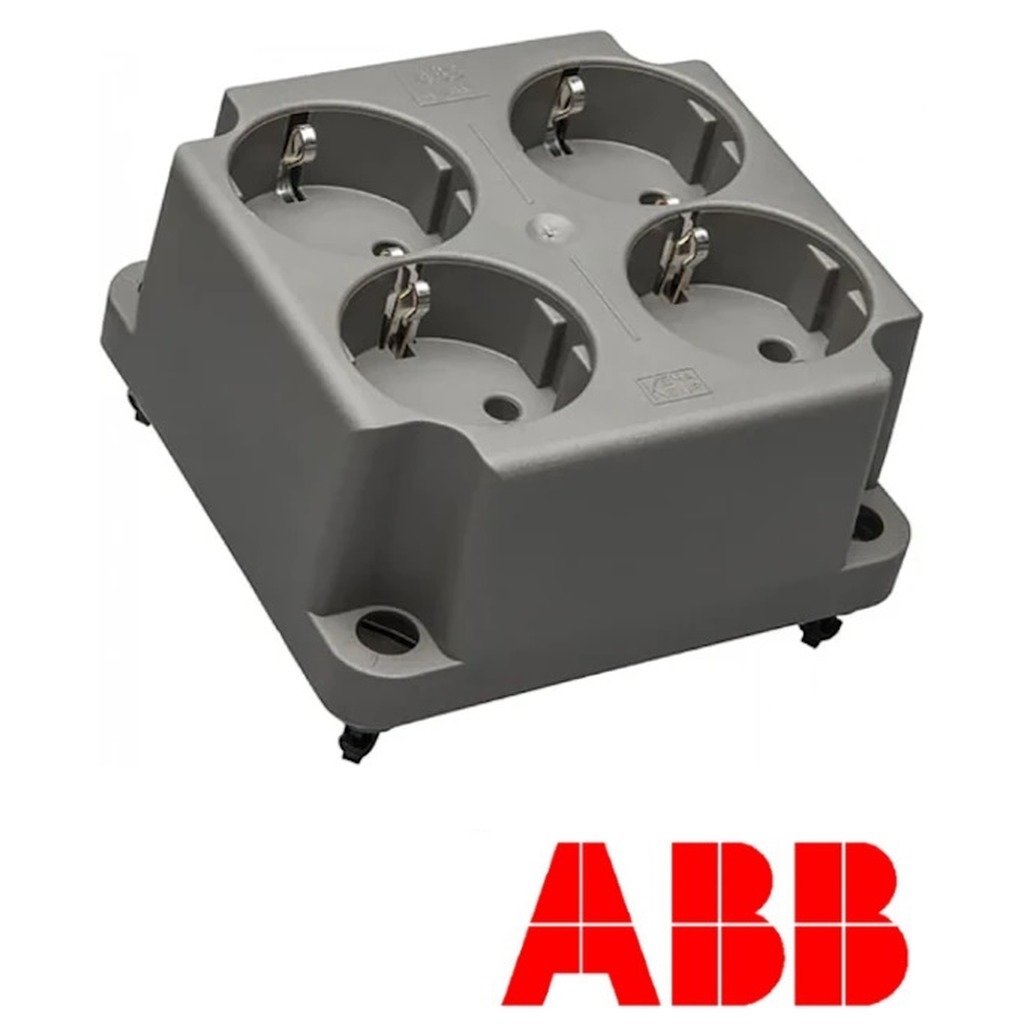 ABB deksel met 4v Wcd grijs 3640W4 S