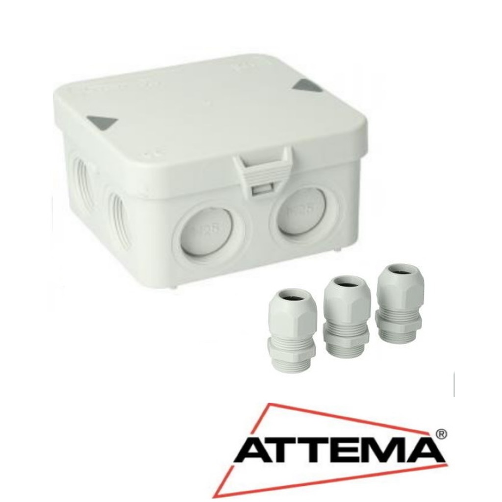 AT 2500 AK1 - M25 IP65 kabeldoos + 3 x wartel M25 ( 2850461360 )