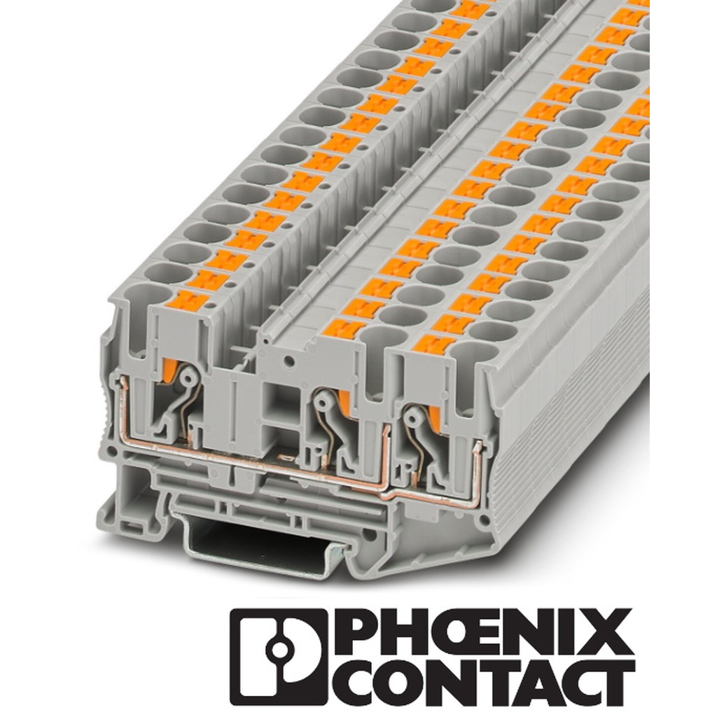 Phoenix PT 6-TWIN Aansluitklem 6mm² grijs Push-in