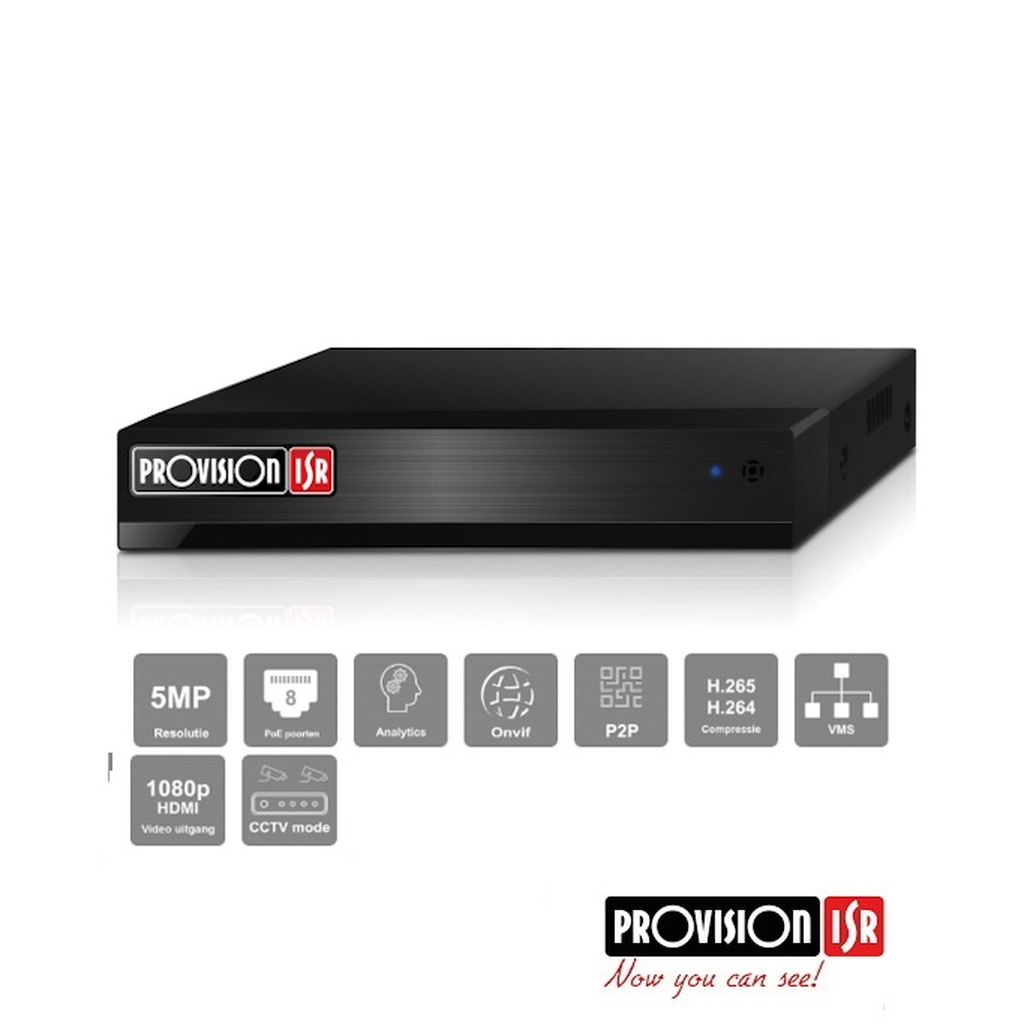Provision-ISR 8 kanaals NVR