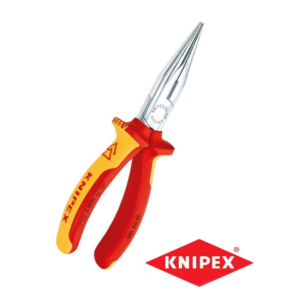KNIPEX Telefoontang recht + zijsn. 160 mm VDE