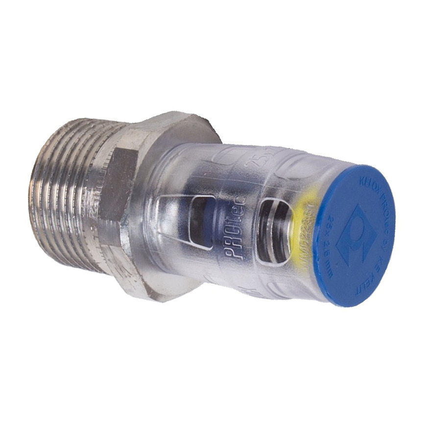 Kelox Protec Clix draadkoppeling messing PA steek x buitendraad