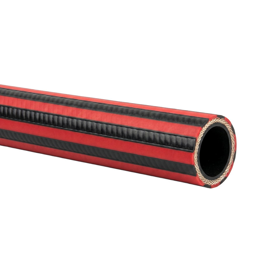 Trix Rotstrahl EPDM waterslang zwart met rode strepen