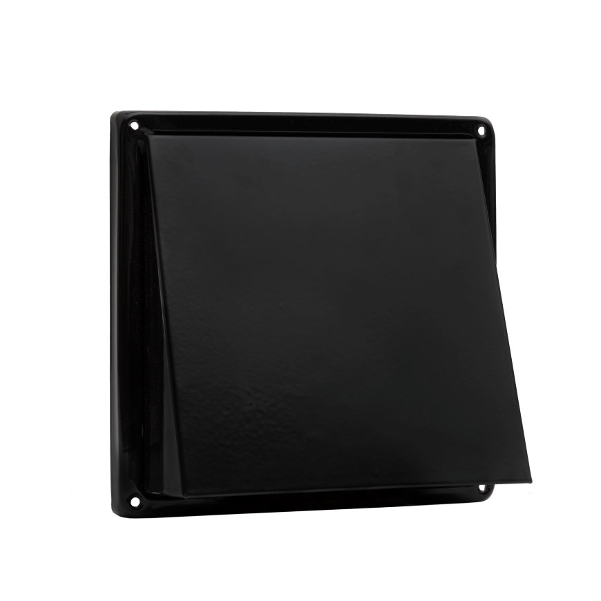 Nedco rvs gevelrooster met schuine kap en grofmazig gaas