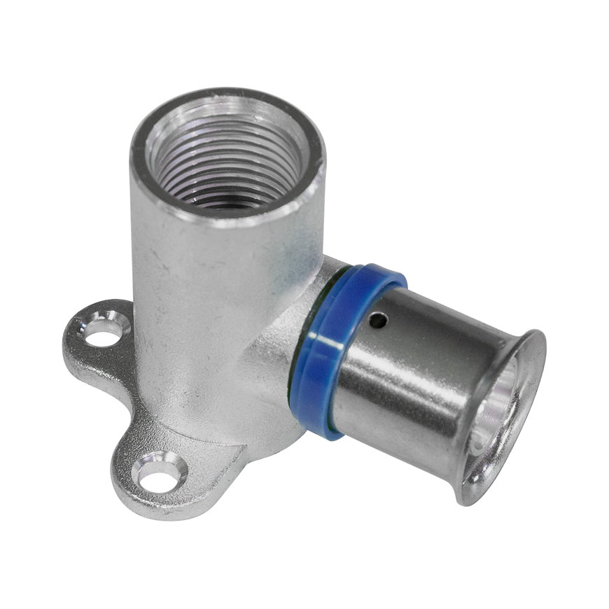 Kelox Ultrax muurplaat messing rvs pers x binnendraad