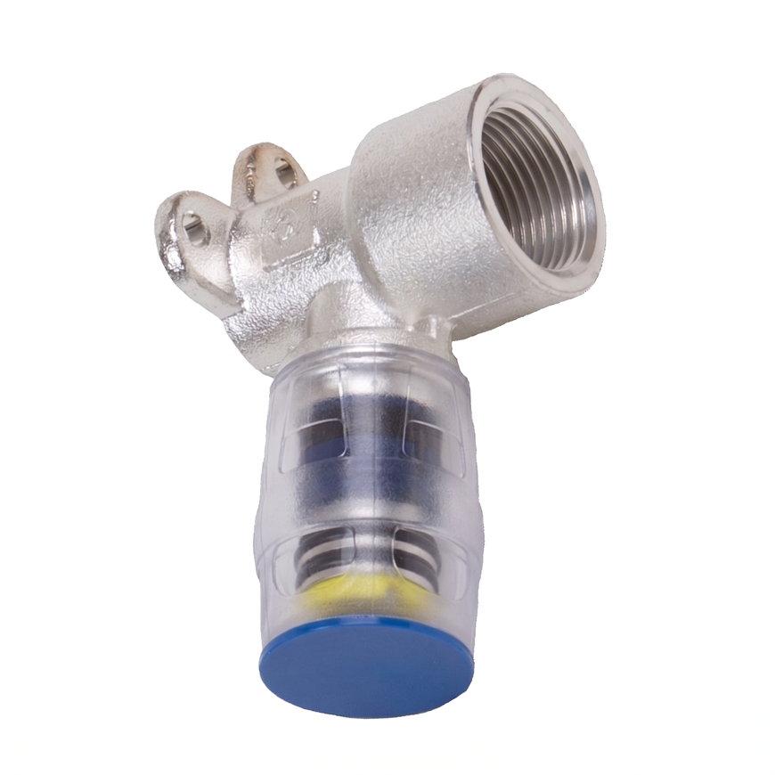 Kelox Protec Clix muurplaat messing PA steek x binnendraad
