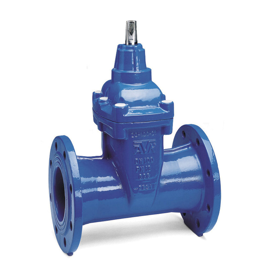 AVK schuifafsluiter gietijzer lang serie 02/60 Kiwa 16 bar 2x flens DN 50 63 mm | Aantal 1