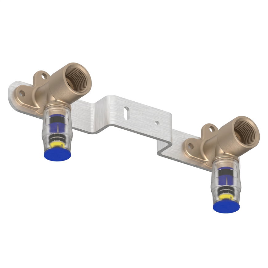 Kelox Protec Clix muurplaatbeugel messing PA steek x binnendraad