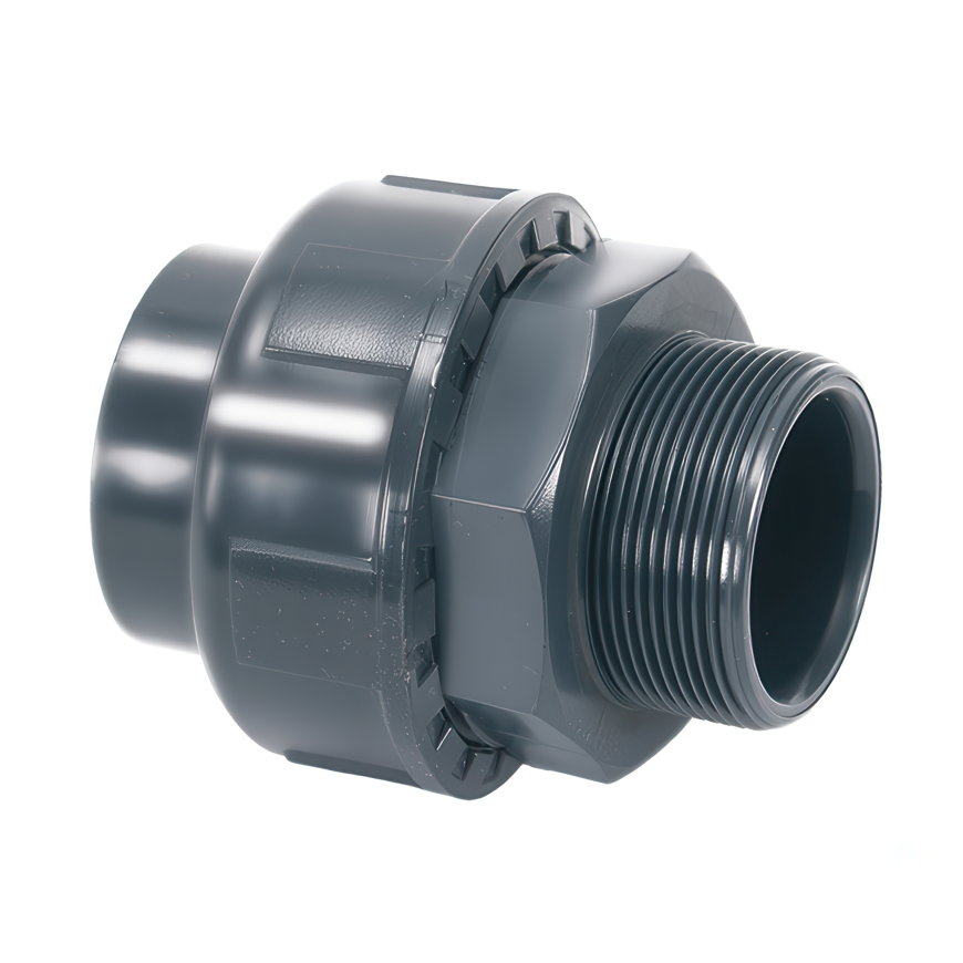 Comer 3-delige koppeling, pvc-u, inwendig lijm x buitendraad, 16 bar, 25 mm x ¾"