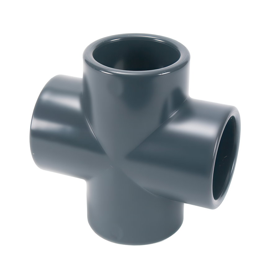 Comer kruisstuk 90°, pvc-u, 4x inwendig lijm, 16 bar, 110 mm