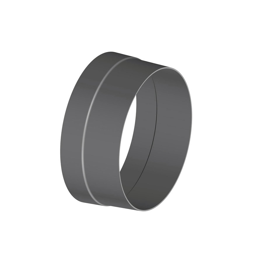 Ubbink Air Excellent verloopstuk, van 125 naar 123 mm, zwart