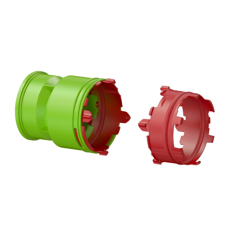 Ubbink Air Excellent adapter, type AE48c, voor luchtverdeelkast 200/800 serie, groen, 90 mm, set