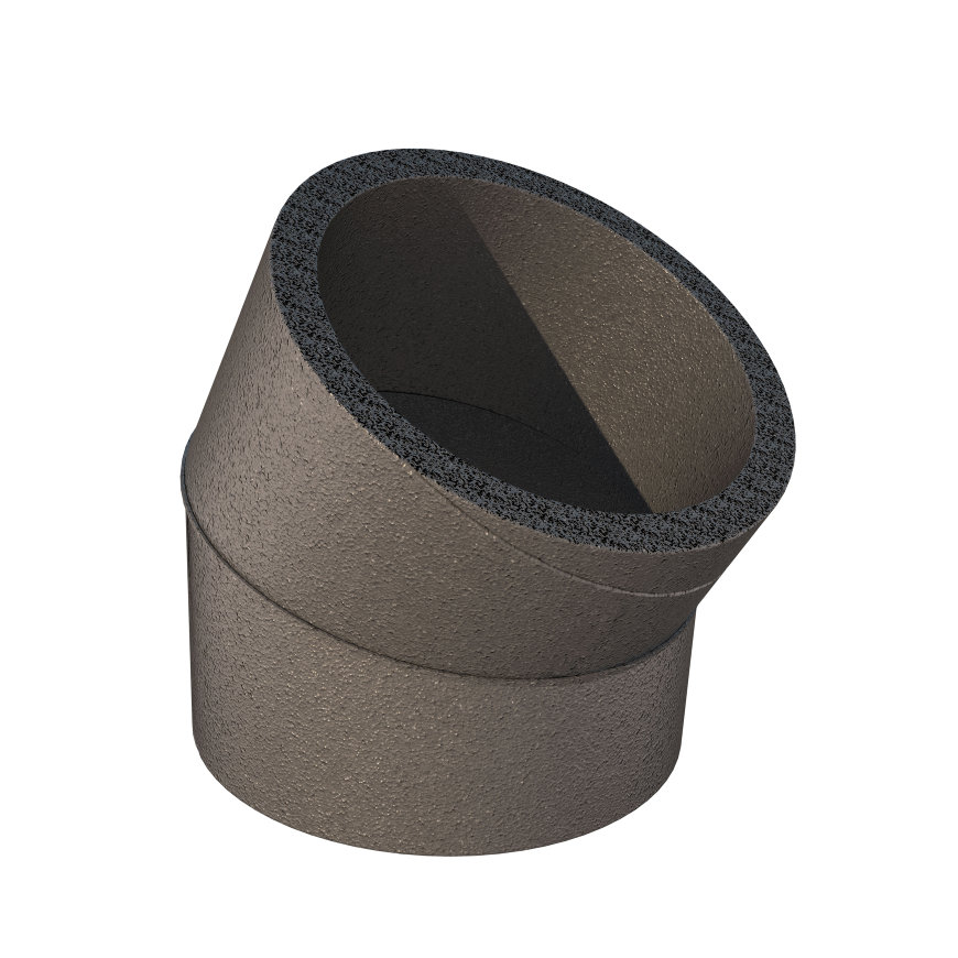 Ubbink Aerfoam bocht 30°, epe, grijs, 160 mm