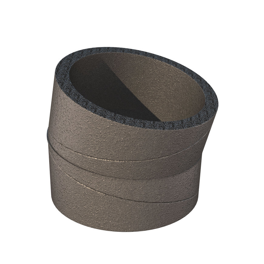 Ubbink Aerfoam bocht 15°, epe, grijs, 160 mm