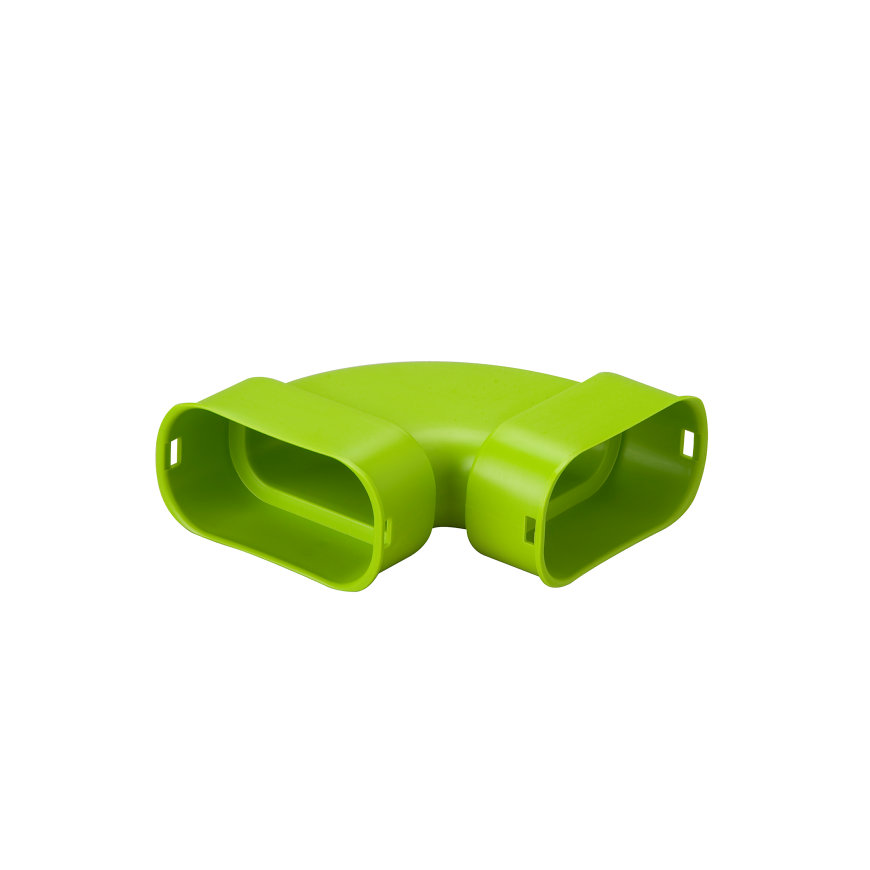 Ubbink Air Excellent bocht 90°, type AE35sc, horizontaal, groen, 50 x 102 mm