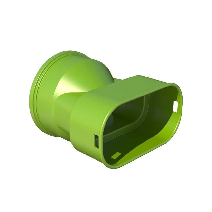 Ubbink Air Excellent adapter, type AE35sc, voor luchtverdeelkast 200/800 serie, groen, 50 x 102 mm