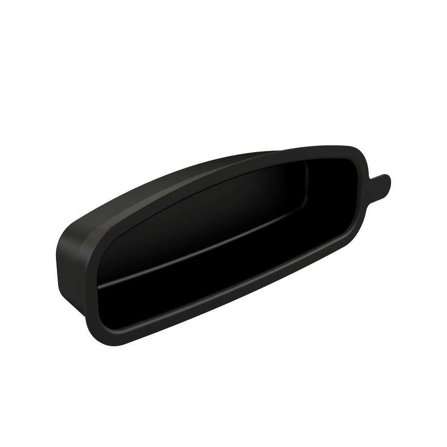 Ubbink Air Excellent afdekkap, voor kanaal, type AE45sc, zwart, 50 x 140 mm