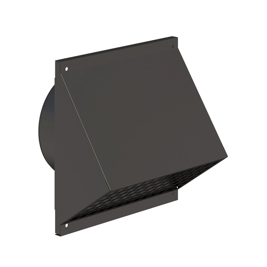 Ubbink Aerfoam gevelkap, staal, zwart, 180 mm