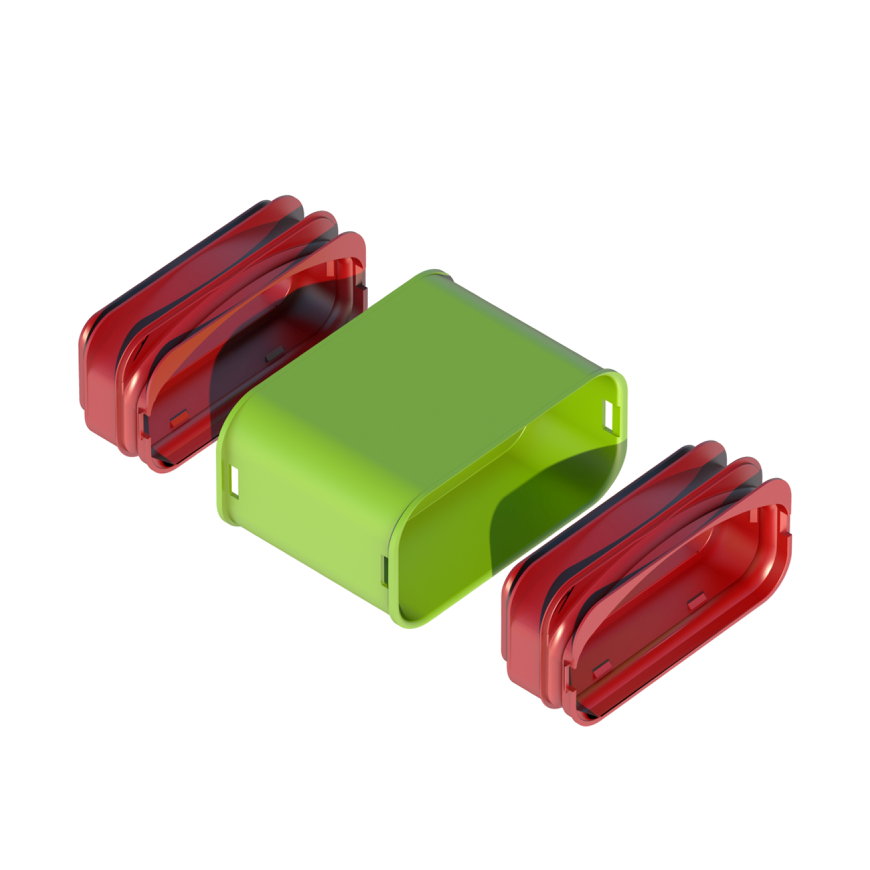 Ubbink Air Excellent koppelstuk, type AE55sc, groen, 60 x 130 mm, set