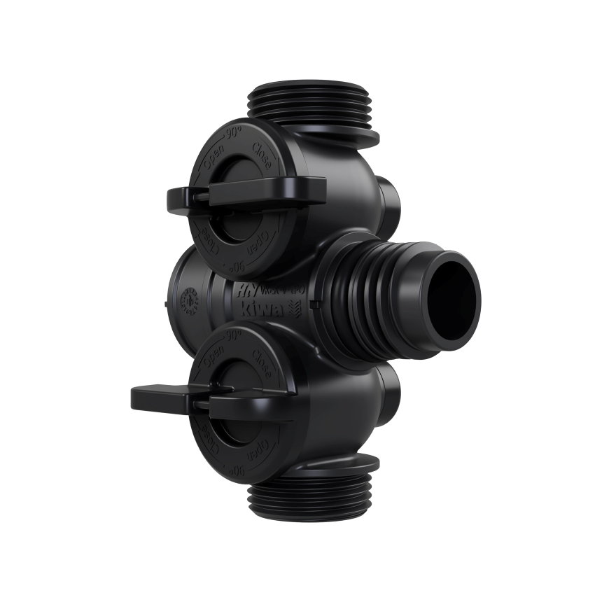 Henco Pro-Flow Manifold verdeler, 1x euroconus, type VKEK-V-1PO, zwart