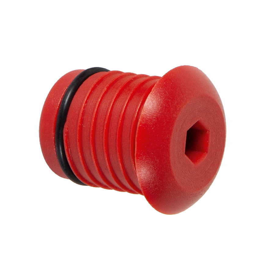 Henco afsluitplug, kunststof, rood, 26 mm