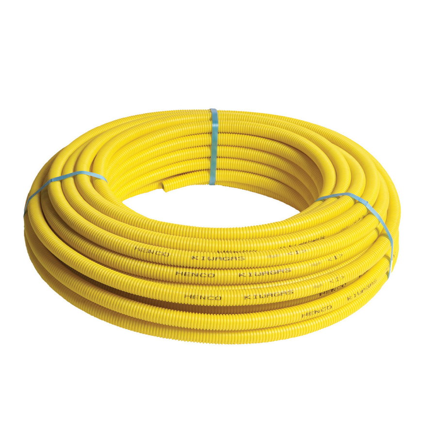 Henco meerlagenbuis, type Standard, gas, gele mantelbuis, 26 x 3 mm, l = 25 m